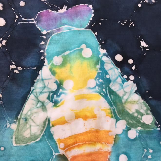 Child's wax painting